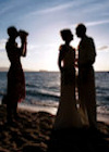 Hawaii Sunset Beach Wedding Couple Photo