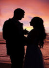 Hawaii Sunset Wedding Couple Photo