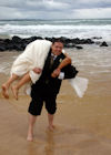 Hawaii Beach Wedding Couple Photo